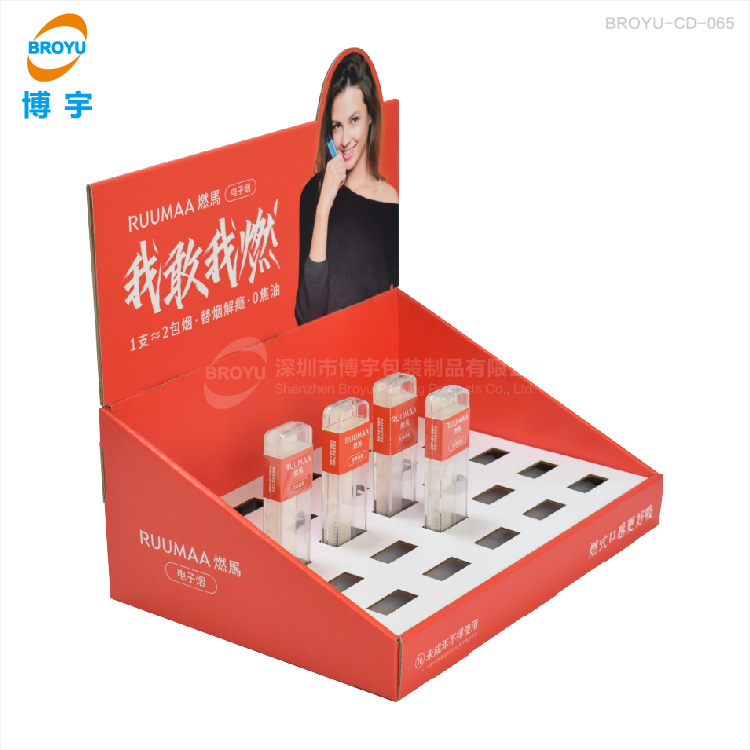 紙貨架廠家定制香煙打火機(jī)展示盒pdq 戒煙電子產(chǎn)品display box